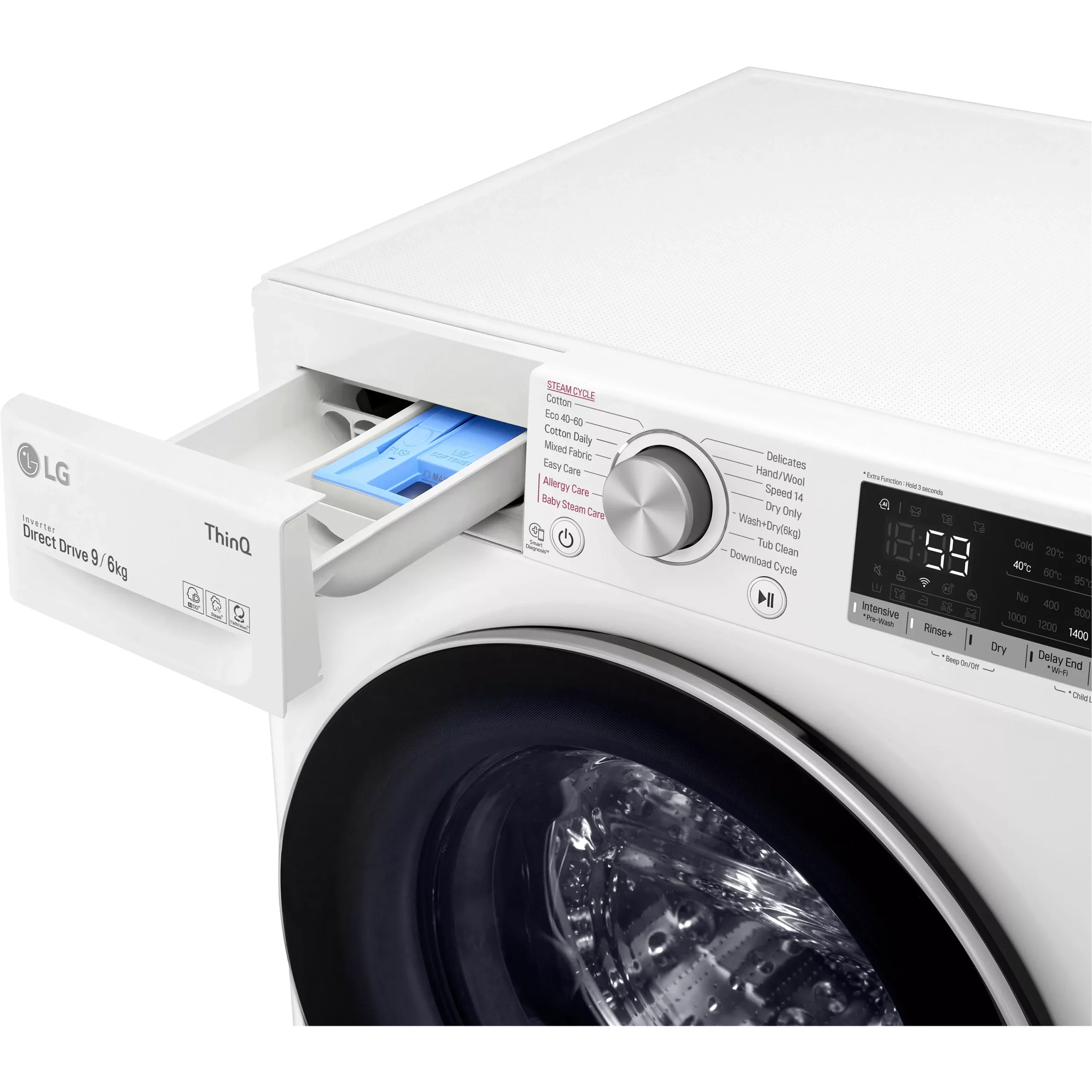 LG FWV696WSE 9kg/6kg Freestanding Condenser Washer Dryer - White 7 LG FWV696WSE 9kg/6kg Freestanding Condenser Washer Dryer - White - Image 5