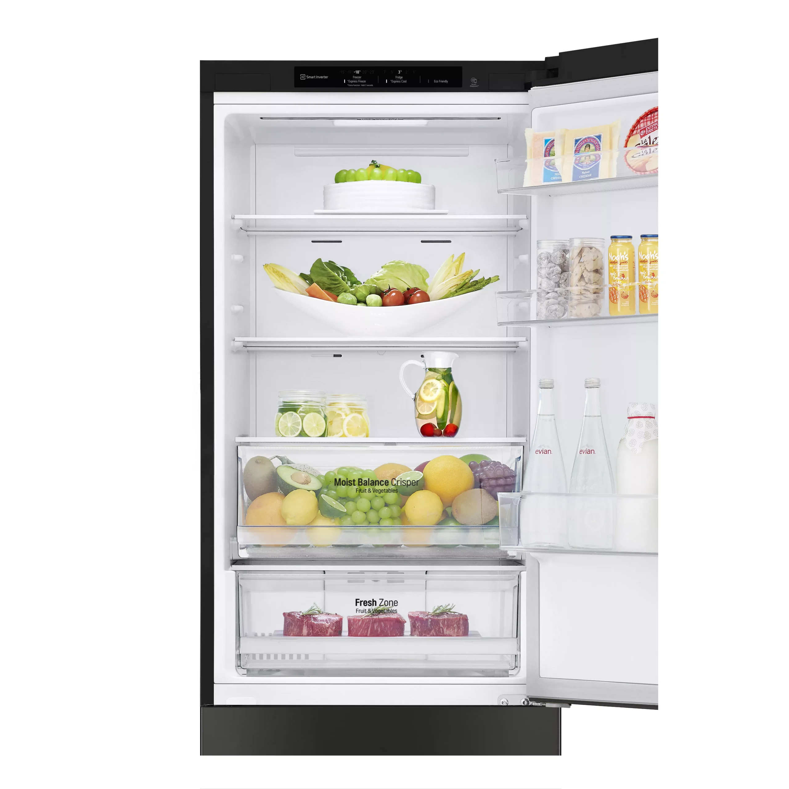 LG GBB61BLJEC_BK Freestanding Frost Free Fridge Freezer - Black 7 LG GBB61BLJEC_BK Freestanding Frost Free Fridge Freezer - Black - Image 5
