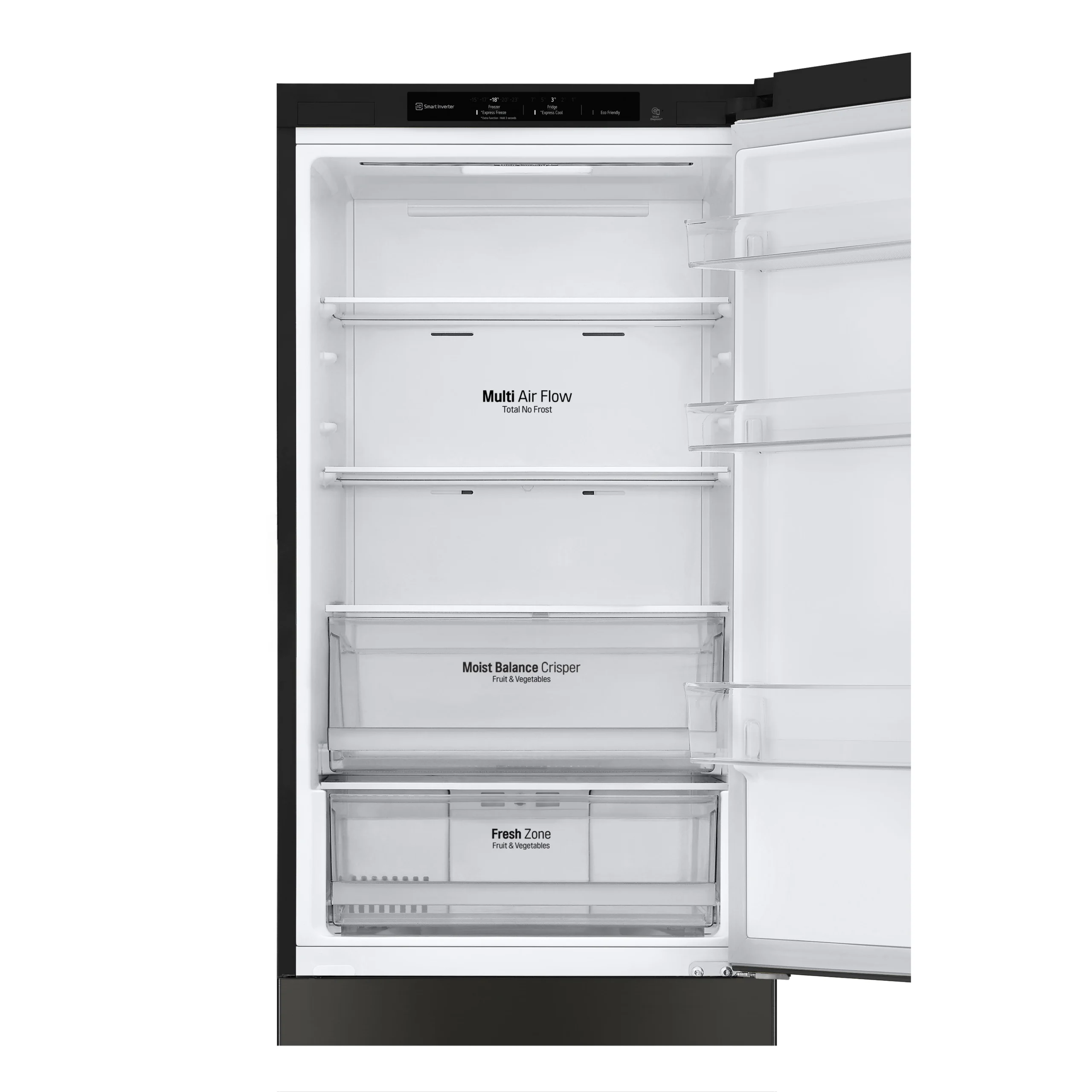 LG GBB61BLJEC_BK Freestanding Frost Free Fridge Freezer - Black 8 LG GBB61BLJEC_BK Freestanding Frost Free Fridge Freezer - Black - Image 6