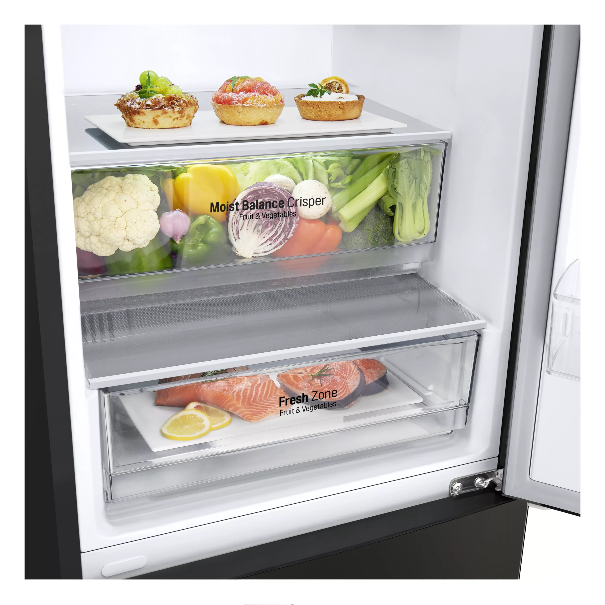 LG GBB61BLJEC_BK Freestanding Frost Free Fridge Freezer - Black 10 LG GBB61BLJEC_BK Freestanding Frost Free Fridge Freezer - Black - Image 8
