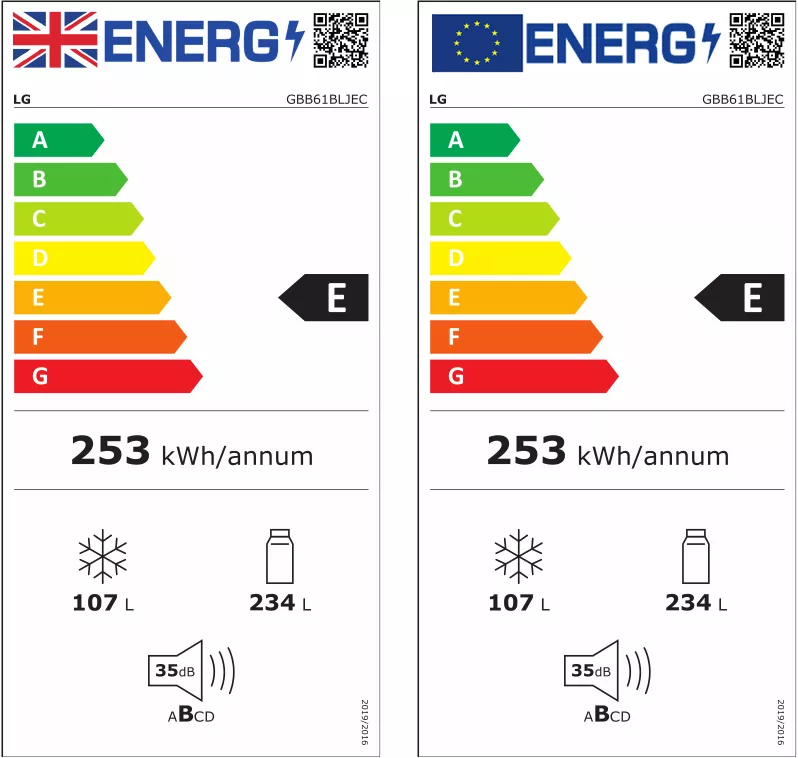 LG GBB61BLJEC_BK Freestanding Frost Free Fridge Freezer - Black 4 LG GBB61BLJEC_BK Freestanding Frost Free Fridge Freezer - Black - Image 2