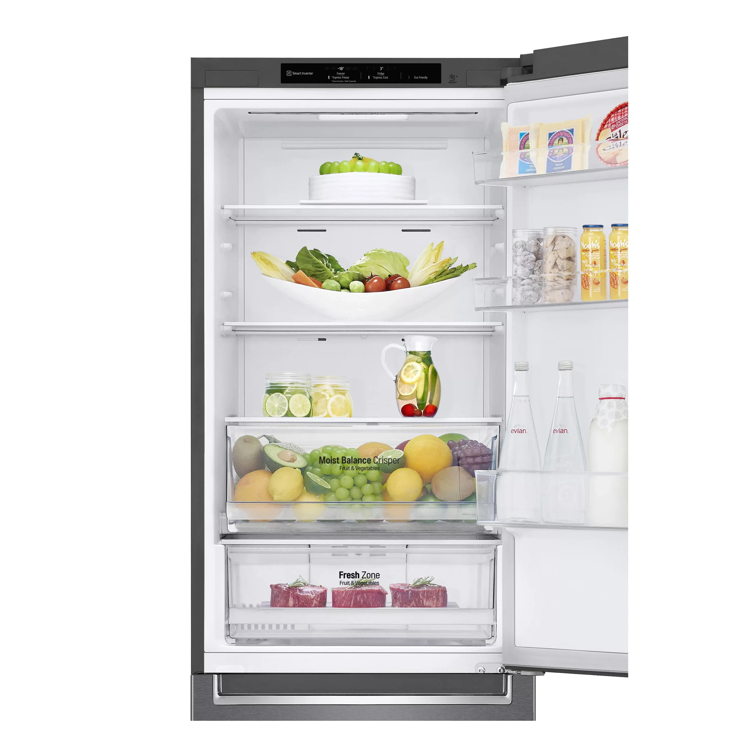 LG GBB61DSJEN 70:30 Freestanding Frost Free Fridge Freezer - Graphite 9 LG GBB61DSJEN 70:30 Freestanding Frost Free Fridge Freezer - Graphite - Image 7