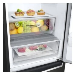 LG GBF61BLHEN_BK 60:40 Freestanding Frost Free Fridge Freezer - Black -Prime Kitchen lg gbf61blhen bk 60 40 freestanding frost free fridge freezer black8806091812803 11c bq 1