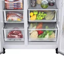 LG GSBV70DSTF_GH American Style Freestanding Frost Free Fridge Freezer - Graphite -Prime Kitchen lg gsbv70dstf gh american style freestanding frost free fridge freezer graphite8806091426826 07c bq