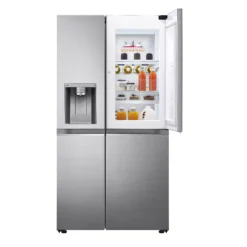 LG GSJV90PZAE_SI American Style Freestanding Frost Free Fridge Freezer - Silver Effect -Prime Kitchen lg gsjv90pzae si american style freestanding frost free fridge freezer silver effect8806091734310 03c bq 1