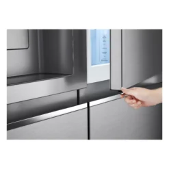 LG GSJV90PZAE_SI American Style Freestanding Frost Free Fridge Freezer - Silver Effect -Prime Kitchen lg gsjv90pzae si american style freestanding frost free fridge freezer silver effect8806091734310 11c bq 1