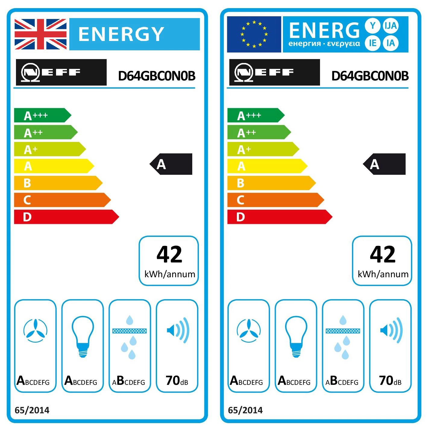Neff D64GBC0N0B Stainless Steel Chimney Cooker Hood, (W)60cm 6 Neff D64GBC0N0B Stainless Steel Chimney Cooker Hood, (W)60cm - Image 4