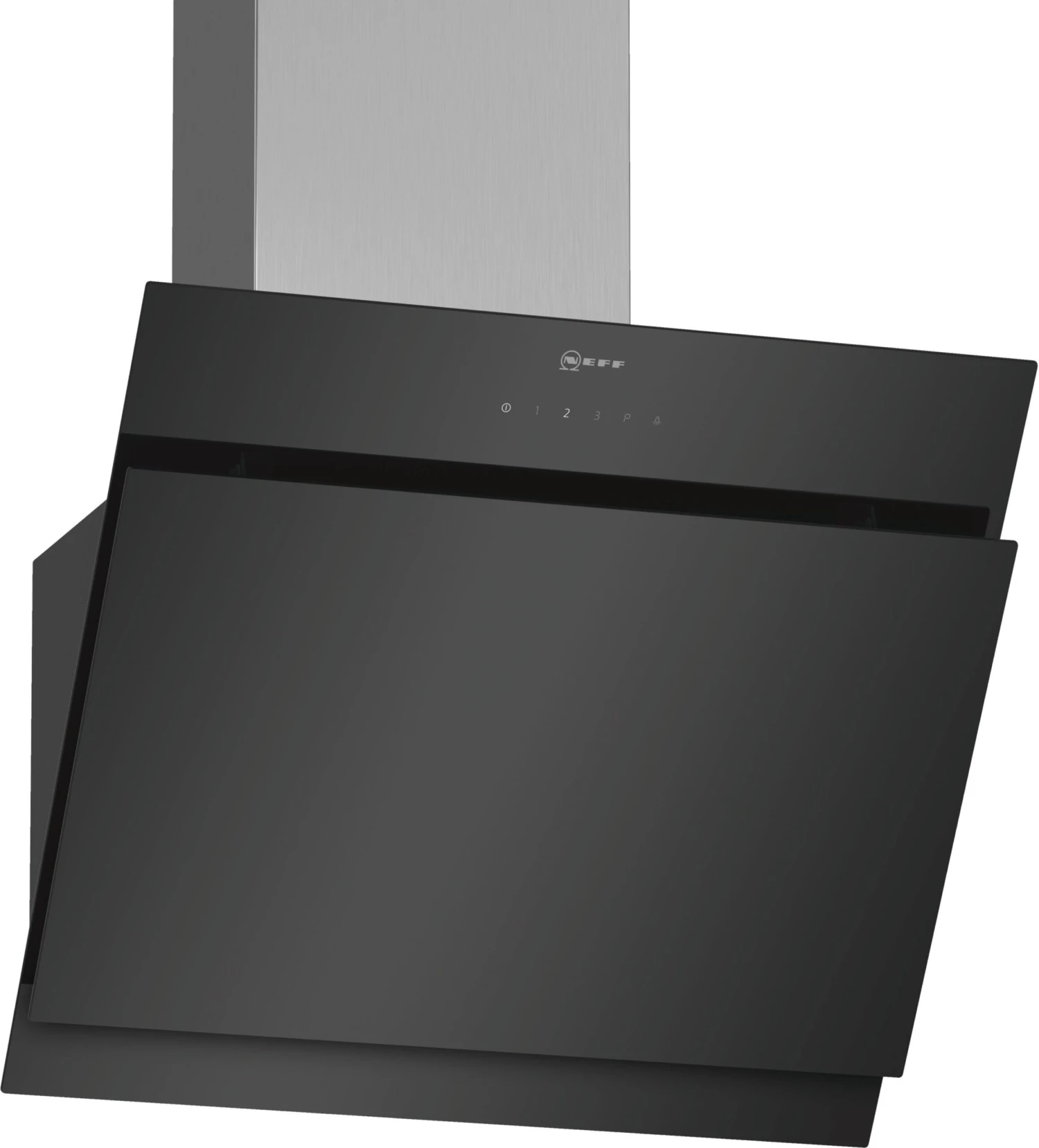 Neff D65IHM1S0B Black Glass & Stainless Steel Chimney Cooker Hood, (W)59cm 3 Neff D65IHM1S0B Black Glass & Stainless Steel Chimney Cooker Hood, (W)59cm
