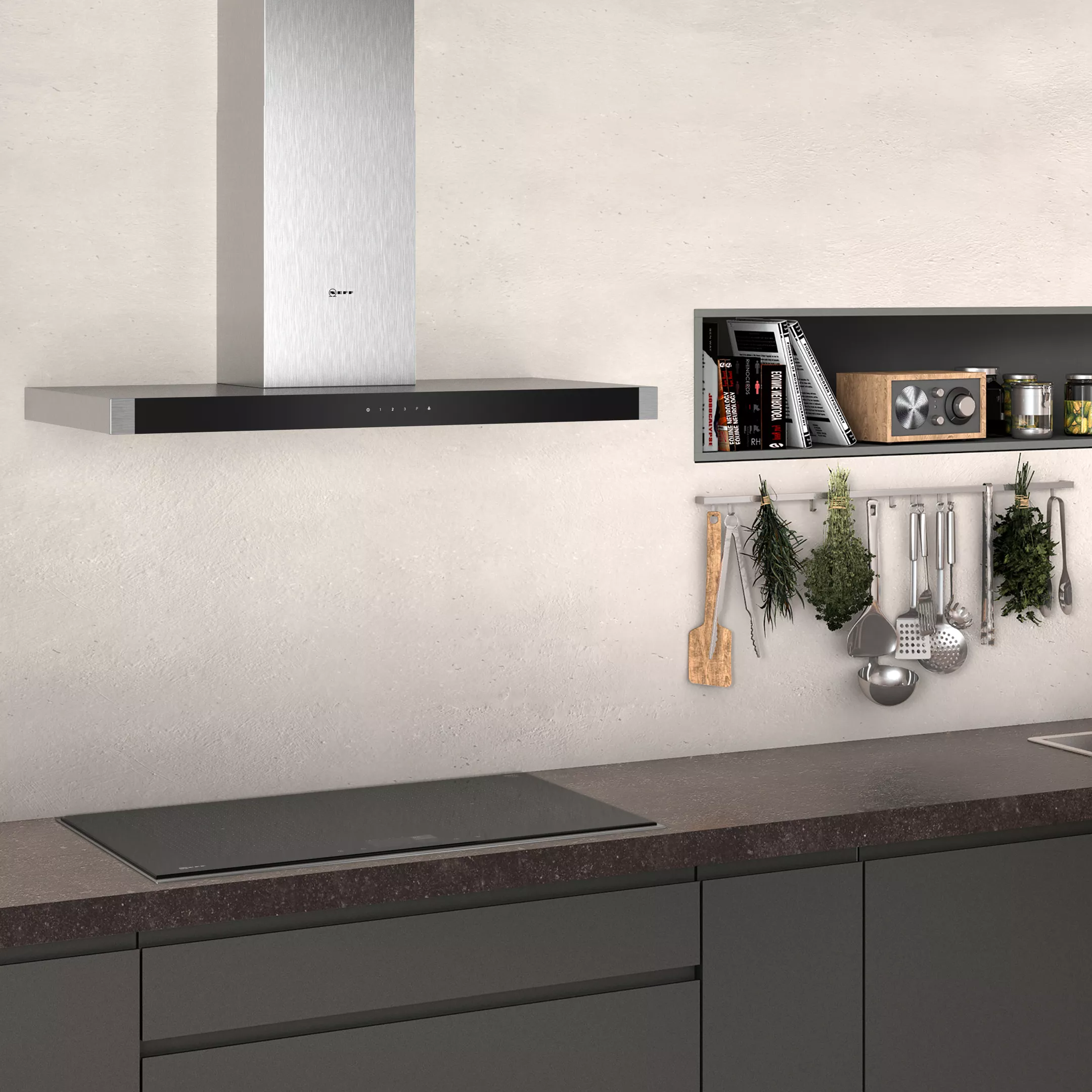 Neff D94BHM1N0B Stainless Steel Chimney Cooker Hood, (W)90cm 5 Neff D94BHM1N0B Stainless Steel Chimney Cooker Hood, (W)90cm - Image 3