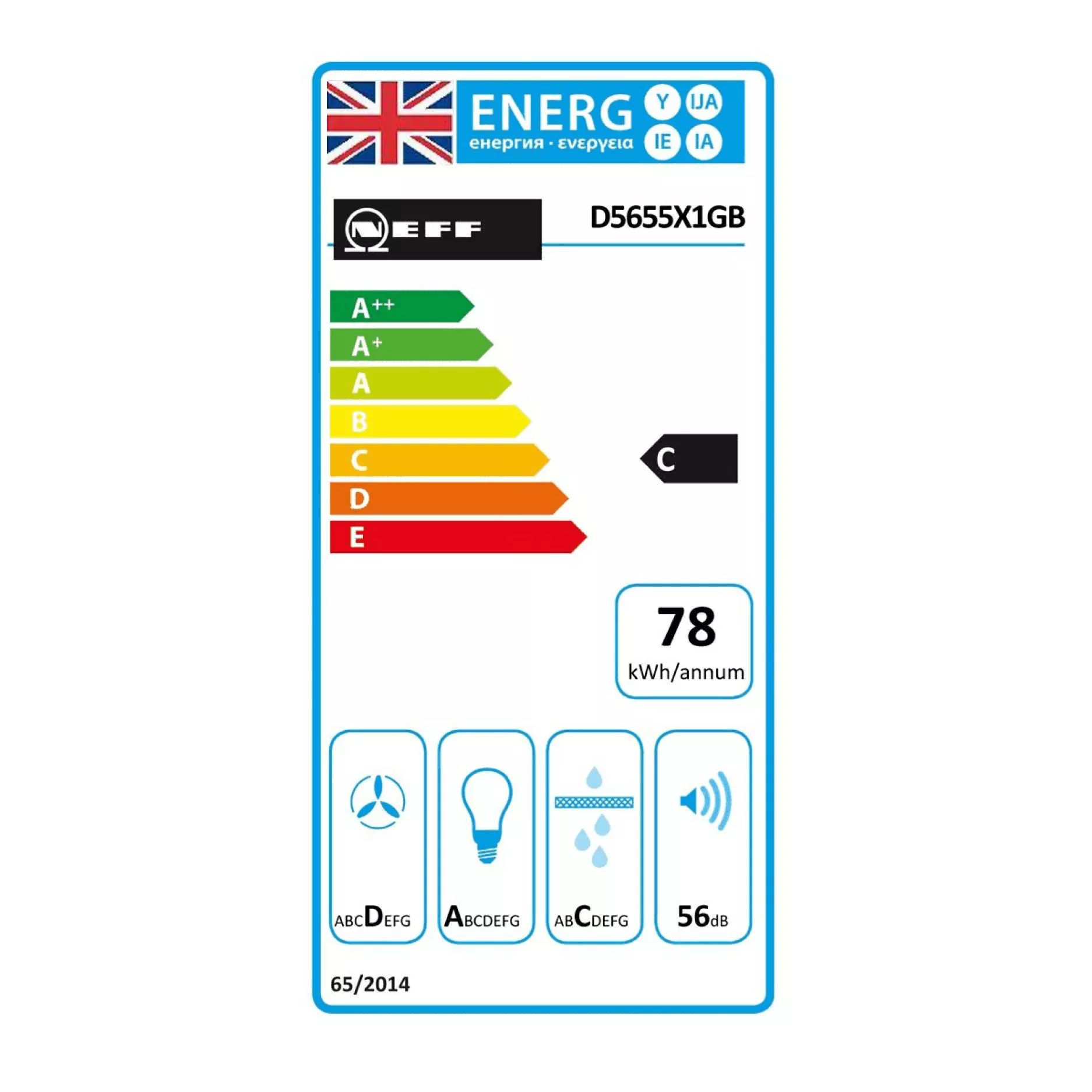 Neff N30 D5655X1GB Stainless Steel Canopy Cooker Hood, (W)53cm 4 Neff N30 D5655X1GB Stainless Steel Canopy Cooker Hood, (W)53cm - Image 2