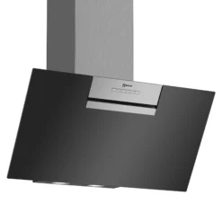 Neff N30 D85IEE1S0B Black Stainless Steel Angled Cooker Hood, (W)80cm