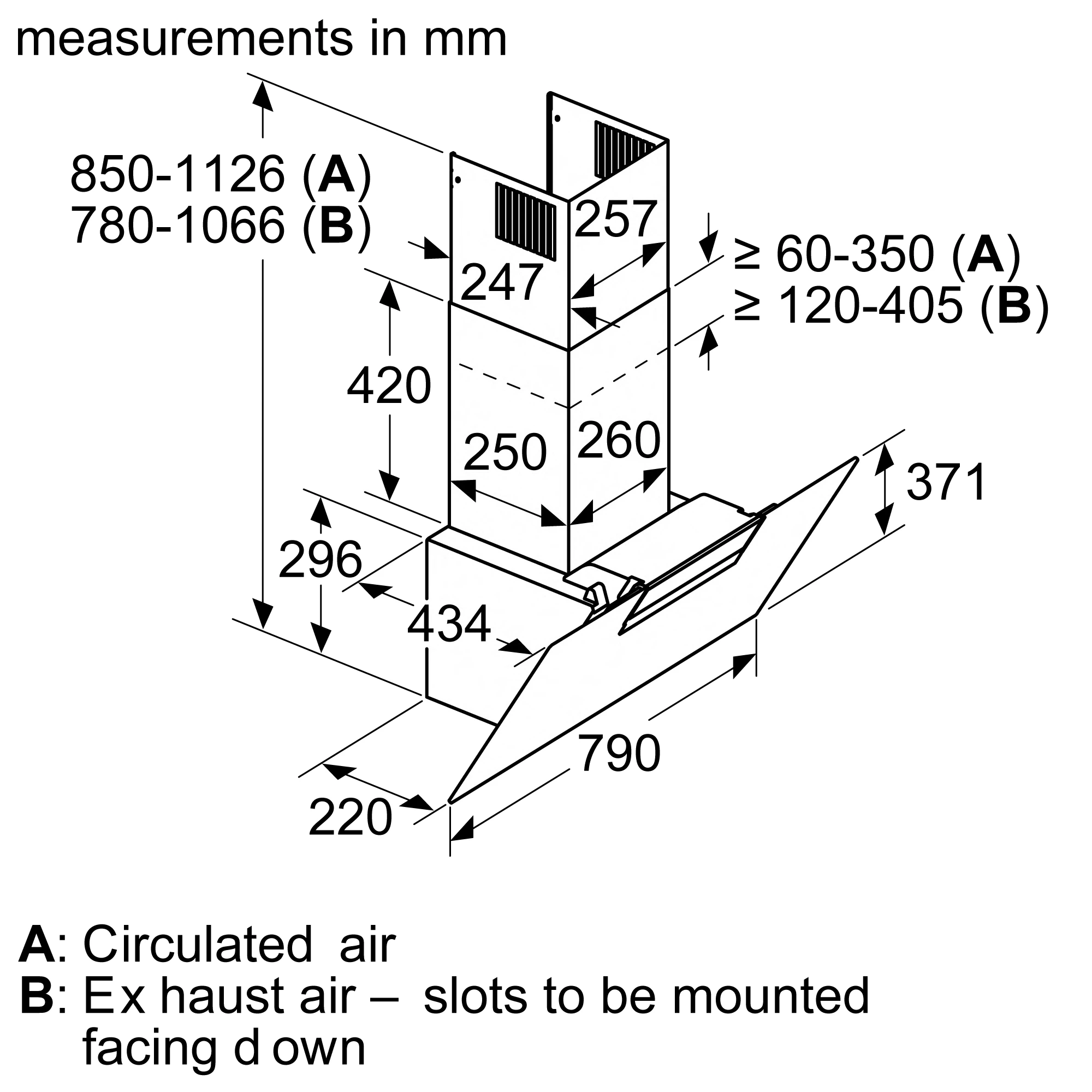 Neff N30 D85IEE1S0B Black Stainless Steel Angled Cooker Hood, (W)80cm 9 Neff N30 D85IEE1S0B Black Stainless Steel Angled Cooker Hood, (W)80cm - Image 7