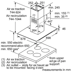 Neff N50 I95GBE2N0B Stainless Steel Island Cooker Hood, (W)89.8cm -Prime Kitchen neff n50 i95gbe2n0b stainless steel island cooker hood w 89 8cm4242004234968 03t bq