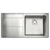 Rangemaster Arlington Brushed Stainless Steel 1 Bowl Sink & Drainer LH (W)508mm X (L)985mm 2 Rangemaster Arlington Brushed Stainless Steel 1 Bowl Sink & Drainer LH (W)508mm X (L)985mm -Prime Kitchen rangemaster arlington brushed stainless steel 1 bowl sink drainer lh w 508mm x l 985mm5015834048659 02c bq