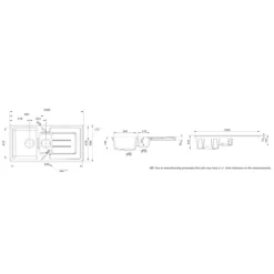 Rangemaster Austell White Ceramic Rectangular 1.5 Bowl Sink (W)500mm -Prime Kitchen rangemaster austell white ceramic rectangular 1 5 bowl sink w 500mm5015834050478 01t bq