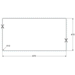Rangemaster Austell White Ceramic Rectangular 1 Bowl Sink (W)500mm -Prime Kitchen rangemaster austell white ceramic rectangular 1 bowl sink w 500mm5015834050461 02t bq