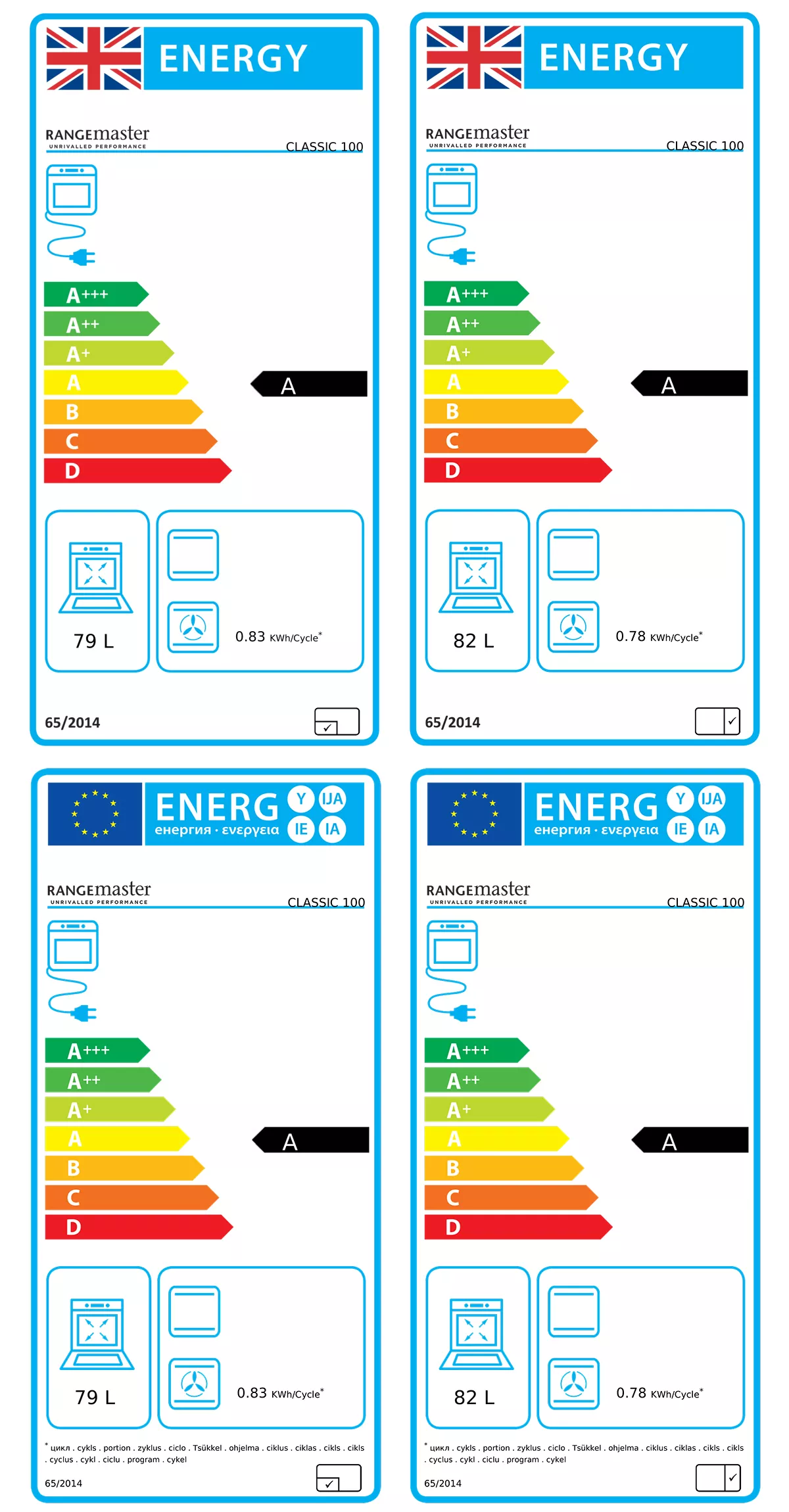 Rangemaster CLA100ECBLC Freestanding Electric Range Cooker With Ceramic Hob 4 Rangemaster CLA100ECBLC Freestanding Electric Range Cooker With Ceramic Hob - Image 2