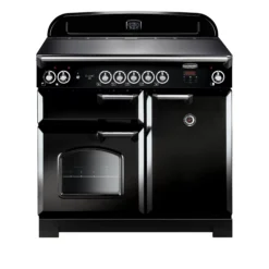 Rangemaster CLA100EIBLC Freestanding Electric Range Cooker With Induction Hob - Black