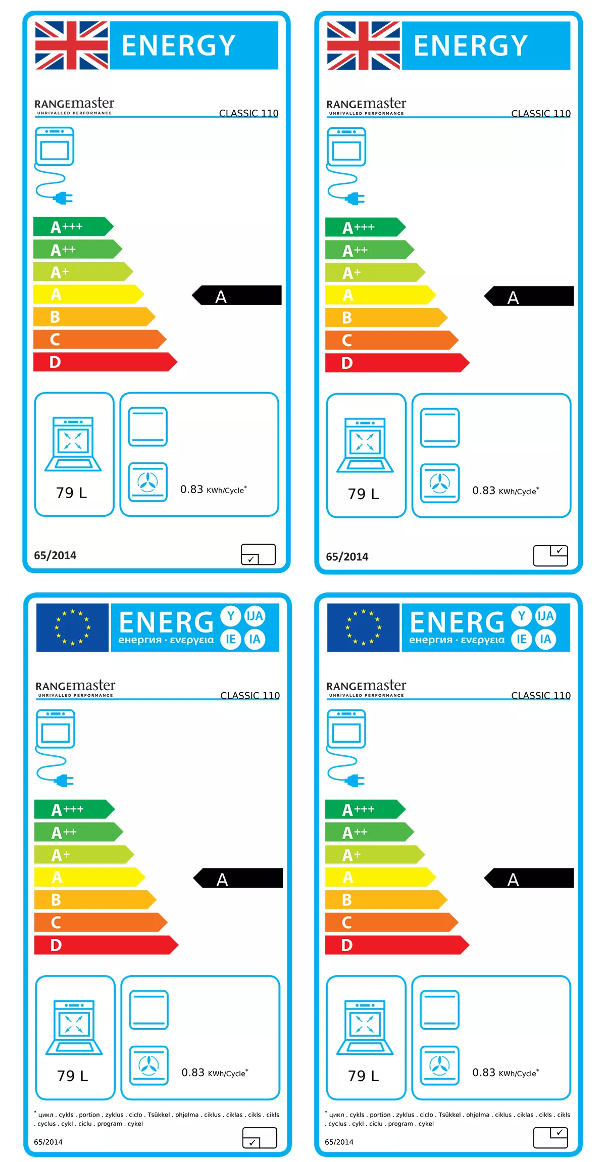Rangemaster CLA110ECBLC Freestanding Electric Range Cooker With Ceramic Hob 4 Rangemaster CLA110ECBLC Freestanding Electric Range Cooker With Ceramic Hob - Image 2