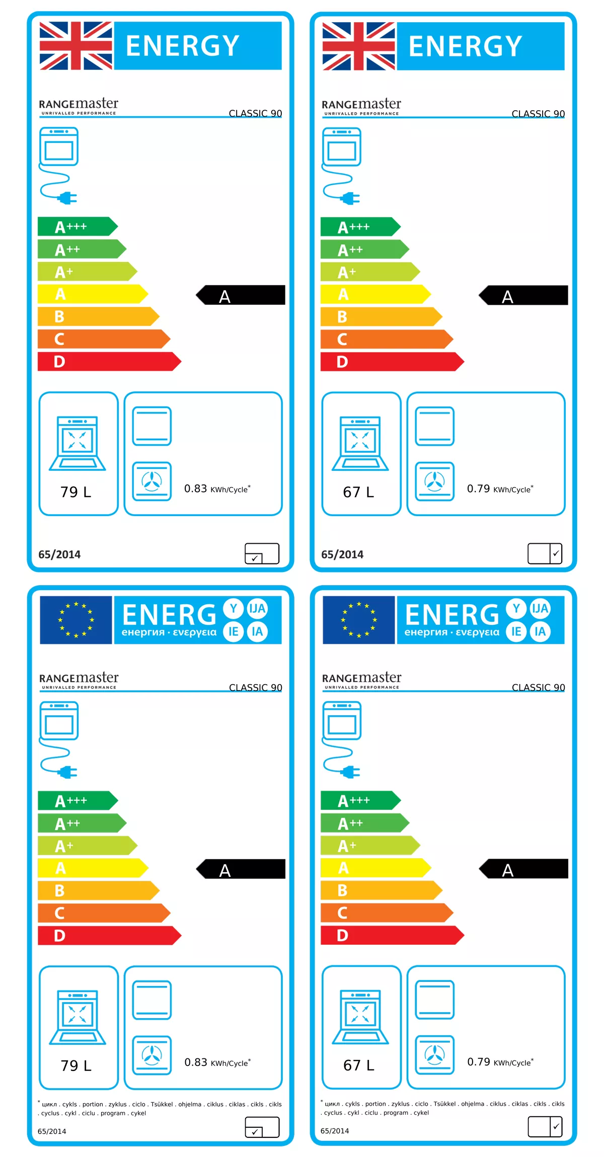 Rangemaster CLA90DFFBLC Freestanding Electric Range Cooker With Gas Hob 9 Rangemaster CLA90DFFBLC Freestanding Electric Range Cooker With Gas Hob - Image 7