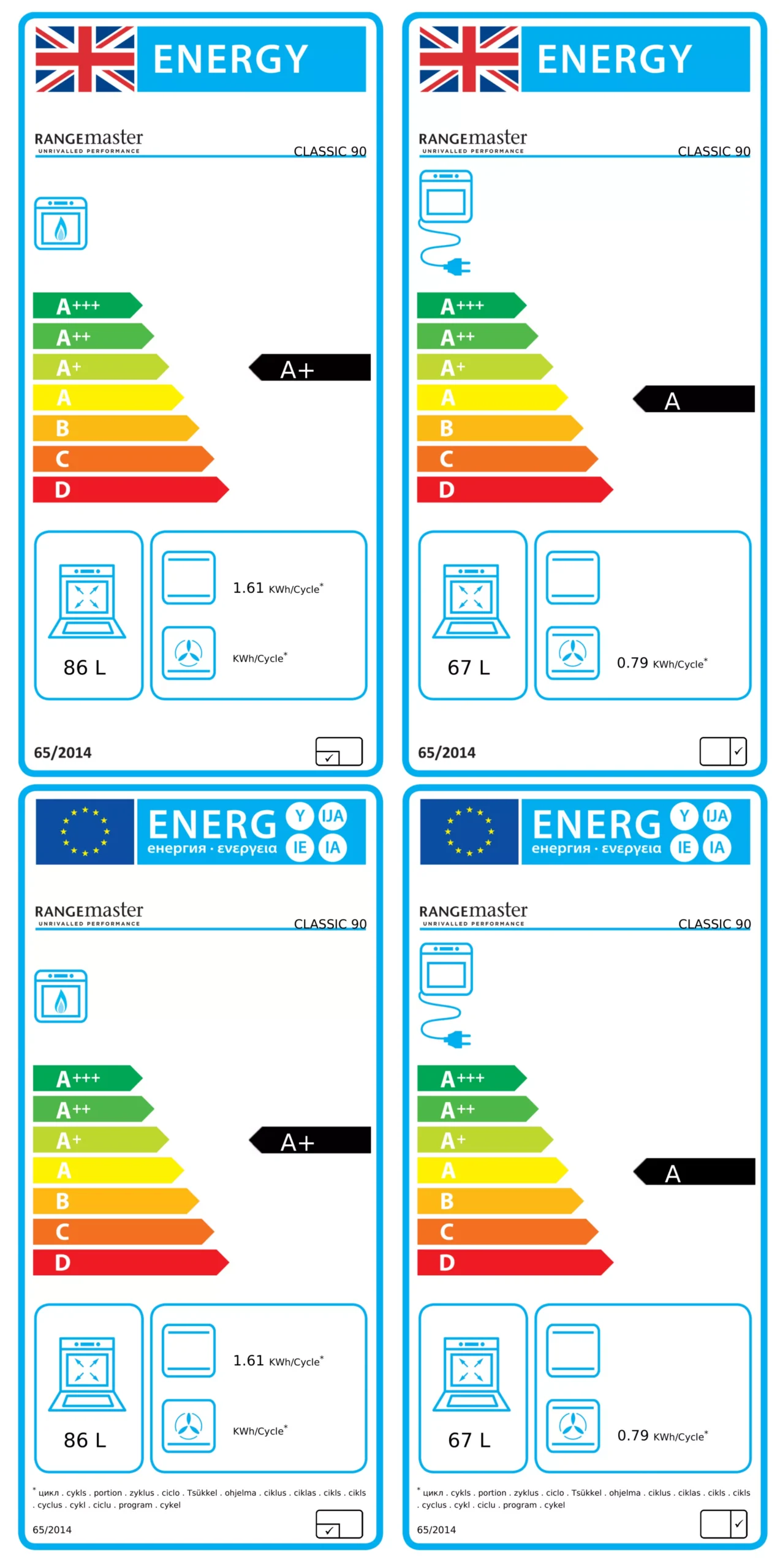 Rangemaster CLA90NGFCRC Freestanding Gas Range Cooker With Gas Hob - Cream 8 Rangemaster CLA90NGFCRC Freestanding Gas Range Cooker With Gas Hob - Cream - Image 6