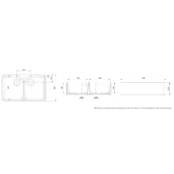 Rangemaster Farmhouse White Ceramic Rectangular 2 Bowl Sink (W)591mm 7 Rangemaster Farmhouse White Ceramic Rectangular 2 Bowl Sink (W)591mm -Prime Kitchen rangemaster farmhouse white ceramic rectangular 2 bowl sink w 591mm5015834050485 01t bq