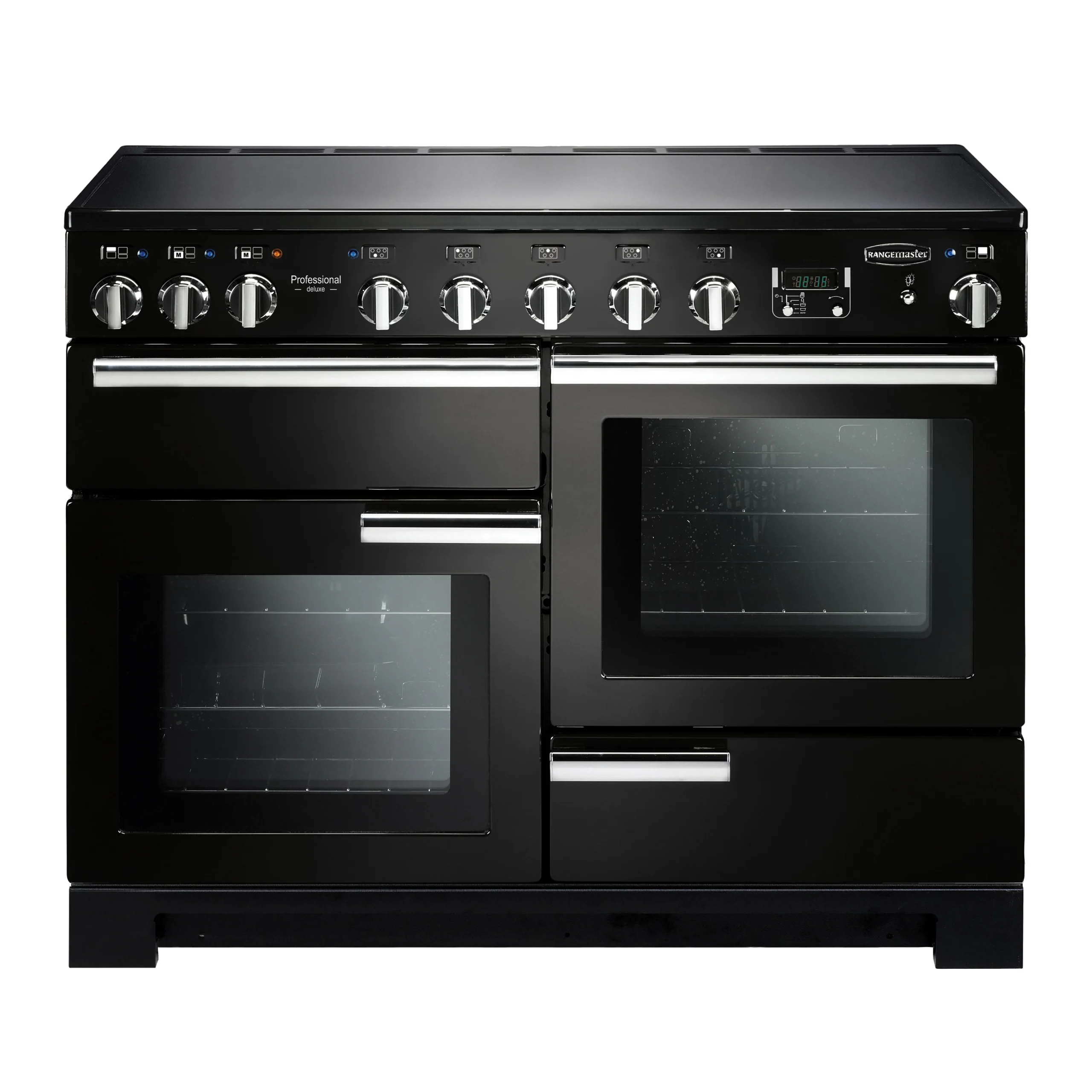 Rangemaster PDL110EIGBC Freestanding Electric Range Cooker With Induction Hob - Black 3 Rangemaster PDL110EIGBC Freestanding Electric Range Cooker With Induction Hob - Black