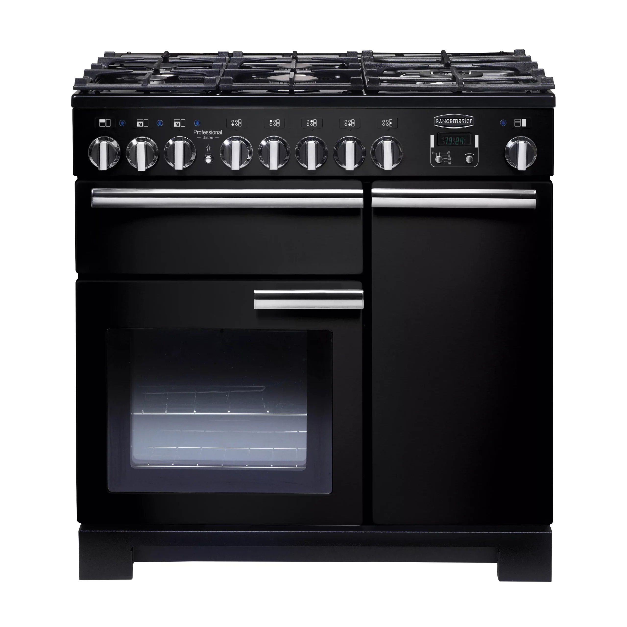 Rangemaster PDL90DFFGB/C Freestanding Electric Range Cooker With Gas Hob 3 Rangemaster PDL90DFFGB/C Freestanding Electric Range Cooker With Gas Hob
