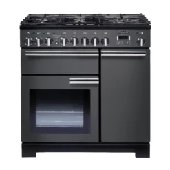 Rangemaster PDL90DFFSLC Freestanding Electric Range Cooker With Gas Hob