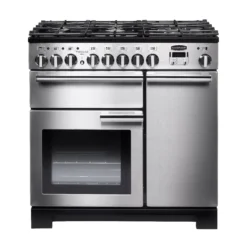 Rangemaster PDL90DFFSS/C Freestanding Electric Range Cooker With Gas Hob