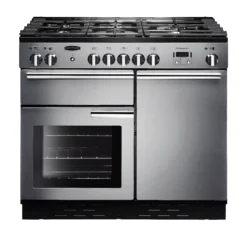 Rangemaster PROP100DFFSSC Freestanding Electric Range Cooker With Gas Hob