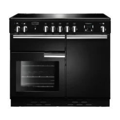 Rangemaster PROP100ECBLC Freestanding Electric Range Cooker With Ceramic Hob - Black