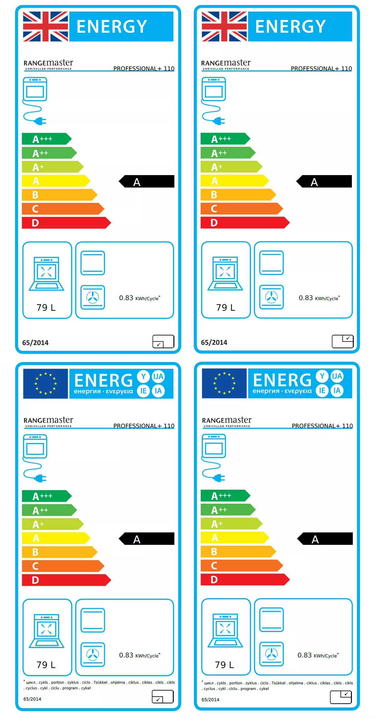 Rangemaster PROP110DFFBL/C Freestanding Electric Range Cooker With Gas Hob 5 Rangemaster PROP110DFFBL/C Freestanding Electric Range Cooker With Gas Hob - Image 3