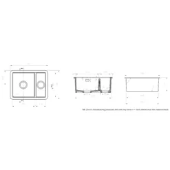 Rangemaster Rustique White Ceramic Rectangular 1.5 Bowl Sink (W)430mm -Prime Kitchen rangemaster rustique white ceramic rectangular 1 5 bowl sink w 430mm5015834052236 01t bq