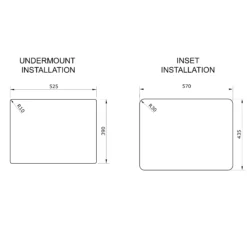 Rangemaster Rustique White Ceramic Rectangular 1.5 Bowl Sink (W)430mm -Prime Kitchen rangemaster rustique white ceramic rectangular 1 5 bowl sink w 430mm5015834052236 02t bq