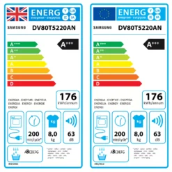 Samsung DV80T5220AN 8kg Freestanding Heat Pump Tumble Dryer - Graphite 21 Samsung DV80T5220AN 8kg Freestanding Heat Pump Tumble Dryer - Graphite -Prime Kitchen samsung dv80t5220an 8kg freestanding heat pump tumble dryer graphite8806090604676 EUP EN