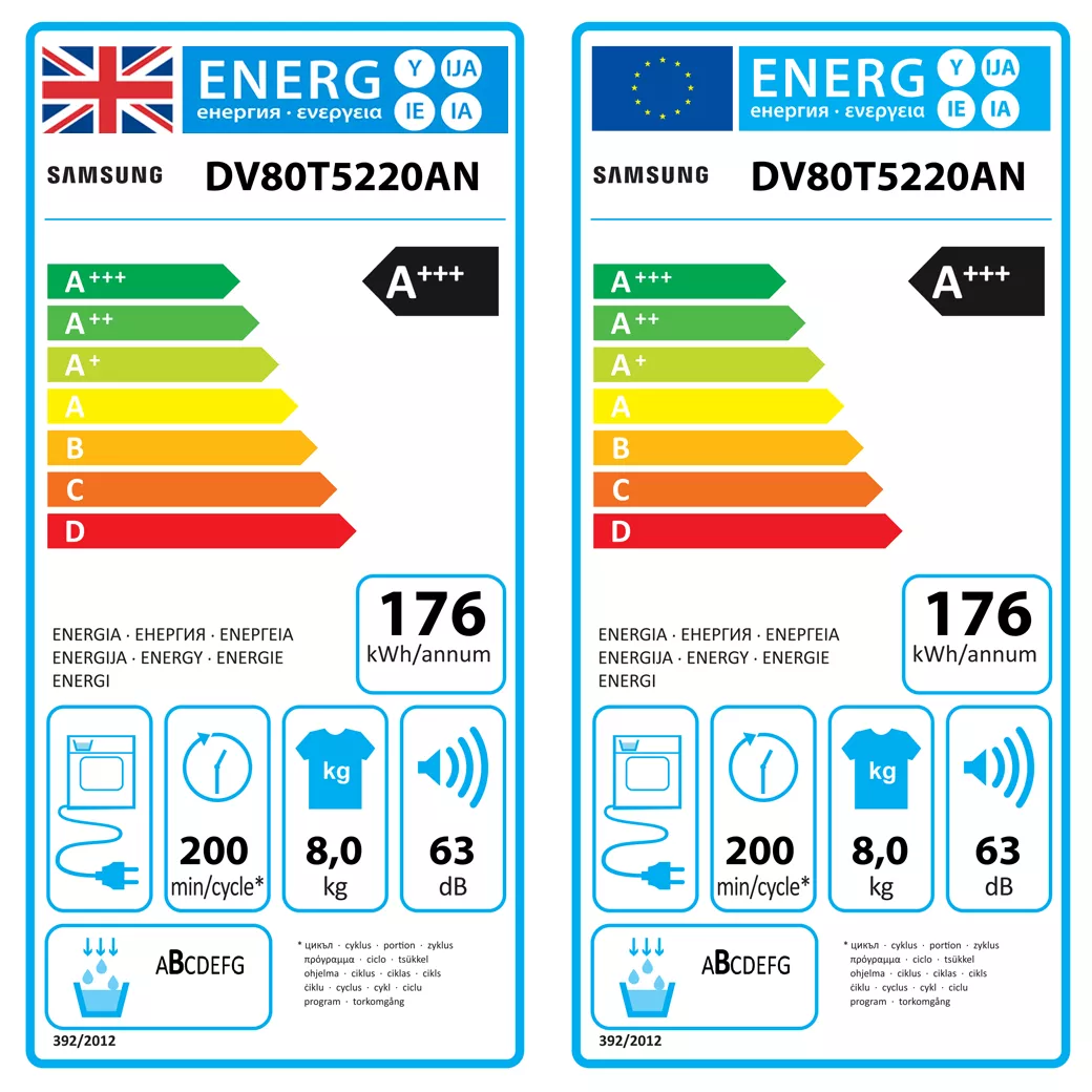 Samsung DV80T5220AN 8kg Freestanding Heat Pump Tumble Dryer - Graphite 12 Samsung DV80T5220AN 8kg Freestanding Heat Pump Tumble Dryer - Graphite - Image 10