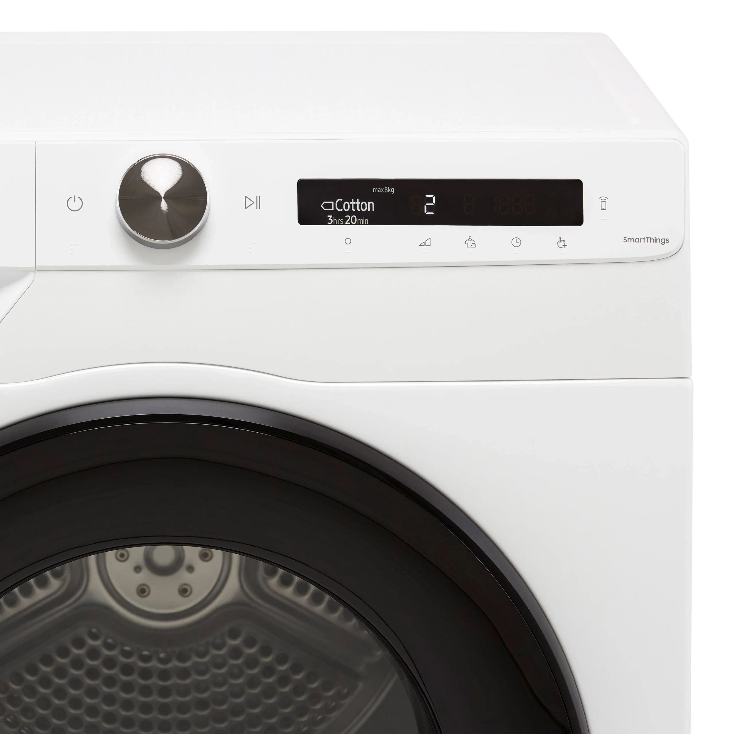Samsung DV80T5220AW_WH 8kg Freestanding Heat Pump Tumble Dryer - White 5 Samsung DV80T5220AW_WH 8kg Freestanding Heat Pump Tumble Dryer - White - Image 3