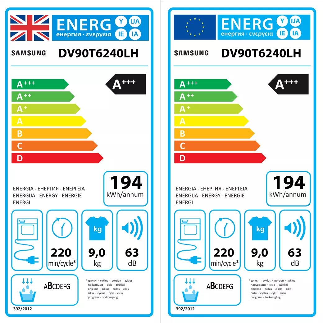 Samsung DV90T6240LH_WH 9kg Freestanding Heat Pump Tumble Dryer - White 4 Samsung DV90T6240LH_WH 9kg Freestanding Heat Pump Tumble Dryer - White - Image 2