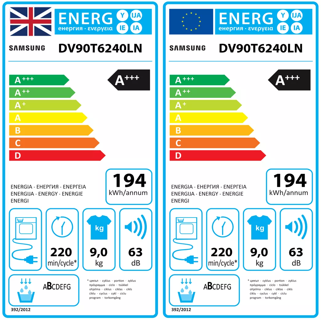 Samsung DV90T6240LN 9kg Freestanding Heat Pump Tumble Dryer - Graphite 4 Samsung DV90T6240LN 9kg Freestanding Heat Pump Tumble Dryer - Graphite - Image 2