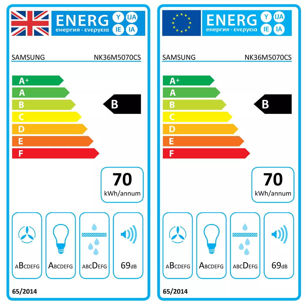 Samsung NK36M5070CS_SS Glass & Metal Chimney Cooker Hood (W)90cm - Stainless Steel Effect 4 Samsung NK36M5070CS_SS Glass & Metal Chimney Cooker Hood (W)90cm - Stainless Steel Effect - Image 2