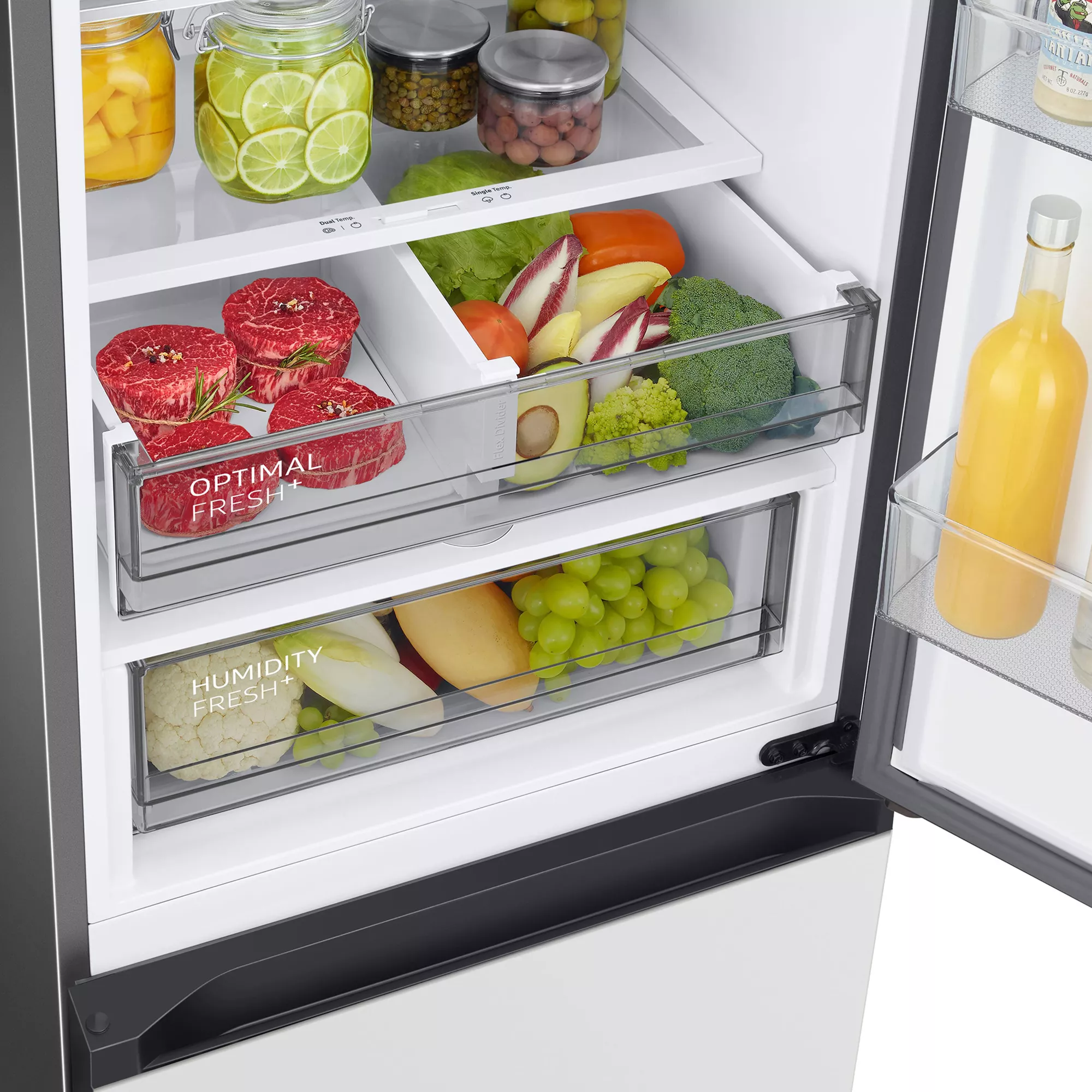 Samsung RB38A7B5312_CWH Freestanding Frost Free Fridge Freezer - Clean White 9 Samsung RB38A7B5312_CWH Freestanding Frost Free Fridge Freezer - Clean White - Image 7