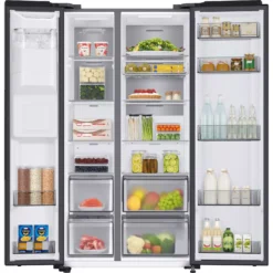 Samsung RS68A884CB1_BK American Style Freestanding Frost Free Fridge Freezer - Black -Prime Kitchen samsung rs68a884cb1 bk american style freestanding frost free fridge freezer black8806094264074 05c bq