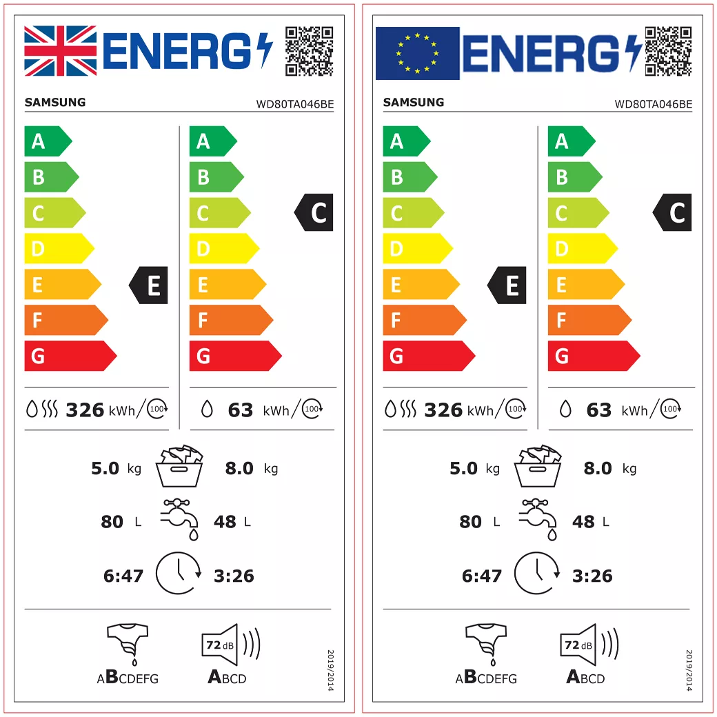 Samsung WD80TA046BE 8kg/5kg Freestanding Condenser Washer Dryer - White 11 Samsung WD80TA046BE 8kg/5kg Freestanding Condenser Washer Dryer - White - Image 9