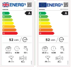 Samsung WW10T554DAW 10kg Freestanding 1400rpm Washing Machine - White -Prime Kitchen samsung ww10t554daw 10kg freestanding 1400rpm washing machine white8806090608636 EUP EN