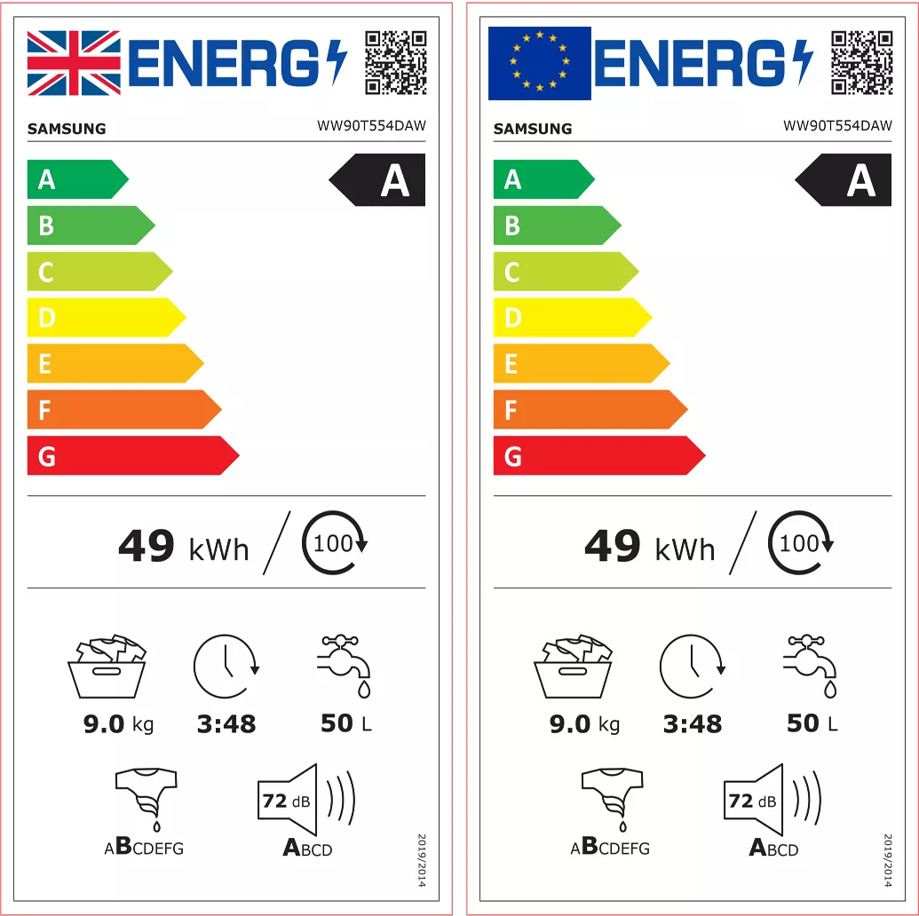 Samsung WW90T554DAW 9kg Freestanding 1400rpm Washing Machine - White 4 Samsung WW90T554DAW 9kg Freestanding 1400rpm Washing Machine - White - Image 2