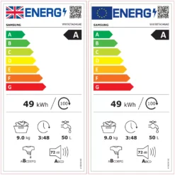 Samsung WW90TA046AE 9kg Freestanding 1400rpm Washing Machine - White -Prime Kitchen samsung ww90ta046ae 9kg freestanding 1400rpm washing machine white8806090609442 EUP EN
