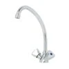 Savo Chrome Effect Kitchen Twin Lever Tap -Prime Kitchen savo chrome effect kitchen twin lever tap3663602930112 01bq