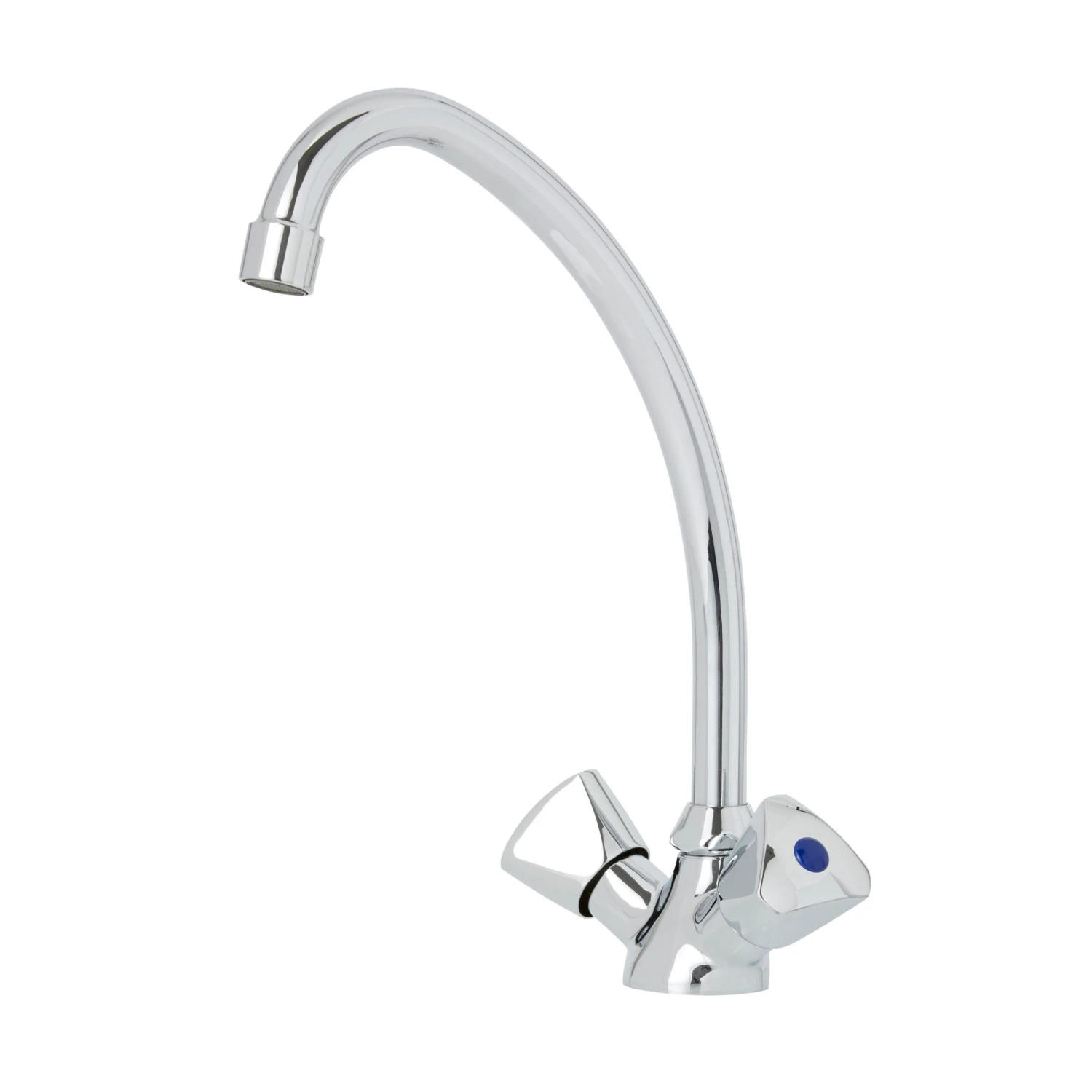 Savo Chrome Effect Kitchen Twin Lever Tap 3 Savo Chrome Effect Kitchen Twin Lever Tap