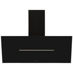 SHY-BLK-90 Tempered Glass Chimney Cooker Hood (W)89.8cm - Black